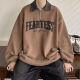 Men Hoodie Polo Collar Sweatshirt Men's Fall Fall Winter Coat