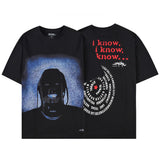 Travis Scott T-Shirt TRAVIS SCOTT CACTUS JACK Loose Crew Neck Short Sleeve