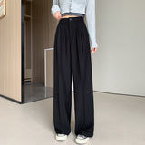 Palazzo Pants Niche Casual Suit Pants Women Autumn Trousers Solid Color Simple