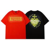 Men T Shirt Printed Short-Sleeved T-shirt Men's Ins Loose Street Casual Couple