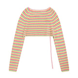 Women Sweater Short Knitted Cardigan Girls Casual Long Sleeve