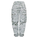 Women Cargo Pants Jeans Women's Stitching Straight