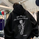Men Hoodie Hooded Sweater Autumn High Street Pu Shuai Loose Casual Jacket