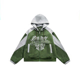 Unisex Jacket Autumn Stitching Suede Jacket