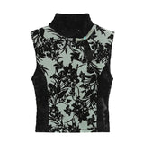 Women Camisole Amoi Pure Desire Sexy Flocking Cheongsam