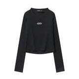Women Long Sleeve T-Shirt Long Sleeve T-shirt Women's Design Sense Niche Autumn Short Collar