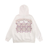 Men Hoodie Five-Pointed Star Printed Hoodie Autumn and Winter Loose Top Vibe