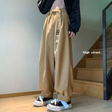Men Sweatpants Men's Summer Retro Loose Wide-Leg Straight Pants