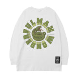 Men Long Sleeve Shirt Crew Neck Pullover Sweatshirt Men's and Women's Printed T-shirt Loose Long Sleeve Top