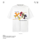 American vintage street T-shirt pure cotton men's and women's summer loose half-sleeves