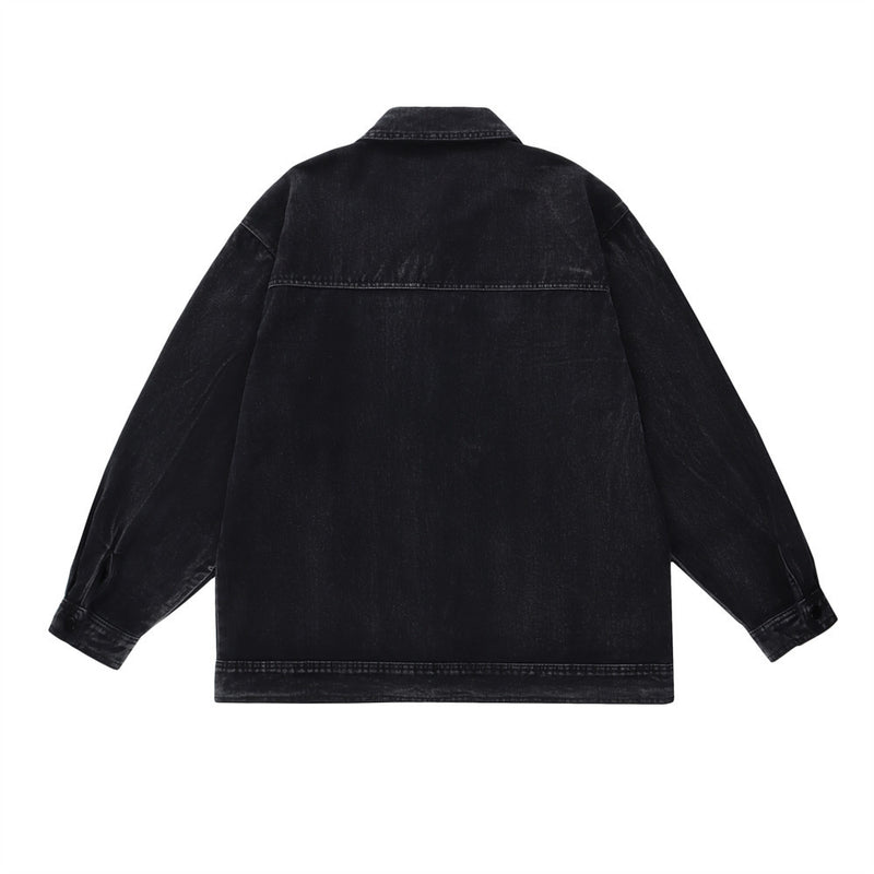 Men Denim Jacket Men Loose All-Matching Jacket