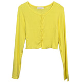 Women Long Sleeve Shirt Short Cardigan Long Sleeve Top for Women Autumn and Winter