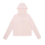 Women Sun Protection Shirt Loose Sunscreen Clothes Girls Summer Casual Hooded Cardigan Long Sleeve