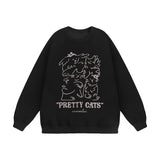Men Hoodie Animal Printed Crew Neck Sweatshirt