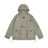 Unisex Jacket Autumn Double Zipper Hooded Jacket