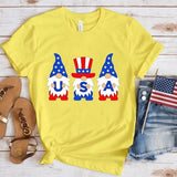 Women's Independence Day T Shirt round Neck Short Sleeve T-shirt Women's Top