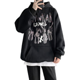 Men Hoodie Rabbit Printed Casual Hooded Sweater Men's Spring and Autumn Loose