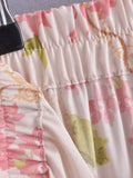 Women Skirt Spring and Autumn Elastic Printed Skirt