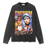 Detroit Eminem T Shirt Vintage Loose Heavy Crew Neck T Shirt