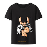 rock hiphop holding game controller is so exciting