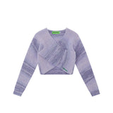 Women Sweater Gradient Color Short Sweater Women's Autumn