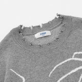 Women Sweater Women's Autumn Crew Neck Long Sleeve Loose Sweater
