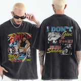 Rapper Eminem Vintage Wash T-shirts Men Women's