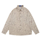 Men Long Sleeved T Shirt Men's Loose Casual Retro Spring and Autumn Lapel Long Sleeve Shirt