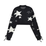 Women Sweater Short Sweater Women's Autumn Long Sleeve round Neck Sweater