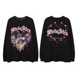 Men Long Sleeve Shirt Floral Print Long Sleeve T-shirt Men Loose Casual Top