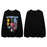 Men Long Sleeve Shirt Printed Couple Long Sleeve Vibe Idle Style Bottoming T-shirt Men