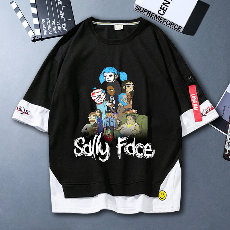 Sally Face T Shirts Anime Adventure Puzzle Sally Face