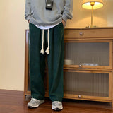 Men Sweatpants Corduroy Pants Men's Autumn and Winter Straight Loose Casual