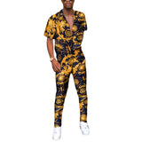 Men Co-Ords Summer Casual Stylish Short-Sleeved Casual Men's Two-Piece Suit