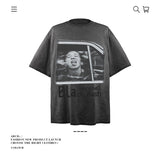 American vintage street T-shirt men's loose spring and summer half-sleeved shirt