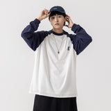Unisex Hoodie Top Loose Long Men's T-shirt round Neck Sweater