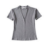Women T-shirt Summer Base Top T-shirt with Short Sleeves