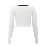 Women T-Shirt Autumn Women's Short T-shirt Fashion Slim Top