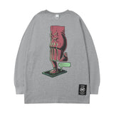Men Long Sleeve Shirt Men's and Women's Loose Sleeves T-shirt High Street Ins Retro Hip Hop