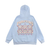 Men Hoodie Five-Pointed Star Letter Foam Printed Hoodie