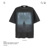 American vintage street T-shirt cotton men loose summer