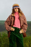Unisex Jacket Autumn Woolen Contrast Color Coat Women's Clothing