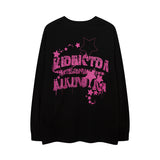 Men Long Sleeve Shirt Dark Series Graffiti Printing Upper Clothes Long Sleeves T-shirt Men and Women