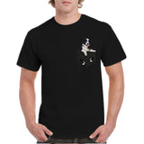 T-shirt casual yellow dog pattern