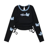 Women Long Sleeve T-Shirt Long Sleeve T-shirt Short T-shirt Design Sense Autumn Top