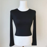 Women Long Sleeve Shirt Short Long Sleeve Top Female Autumn