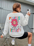 Positive Vitality Flower Print Womens Pullovers Personal