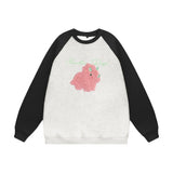 Men Hoodie Autumn and Winter round Neck Sweater Men's Flocking Embroidery Pullover