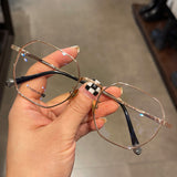 CHH Chrome Hearts Glasses Ultra Light Pure Titanium Polygon Frame Myopia Glasses Frame