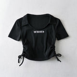 Women T-Shirt T-shirt Short Design Versatile Top for Women